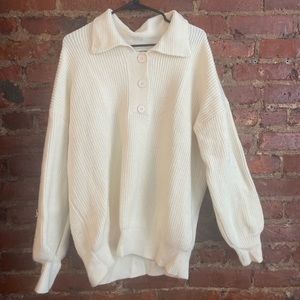 Cider size L white knit sweater.
